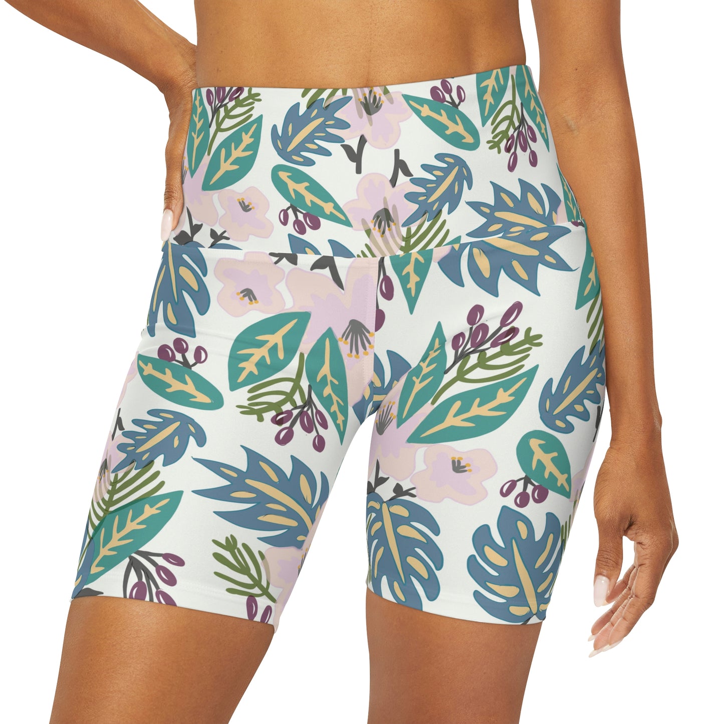 GE-KO’s floral High Waisted Yoga Shorts