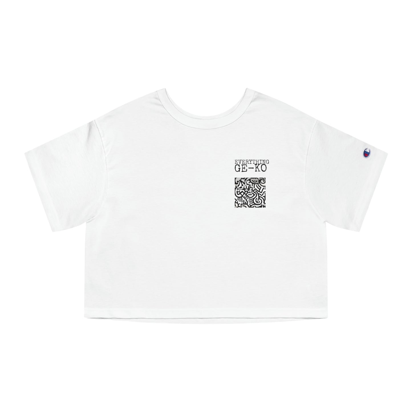 GE-KO’s (by Champion) Women's B&W Cropped T-Shirt