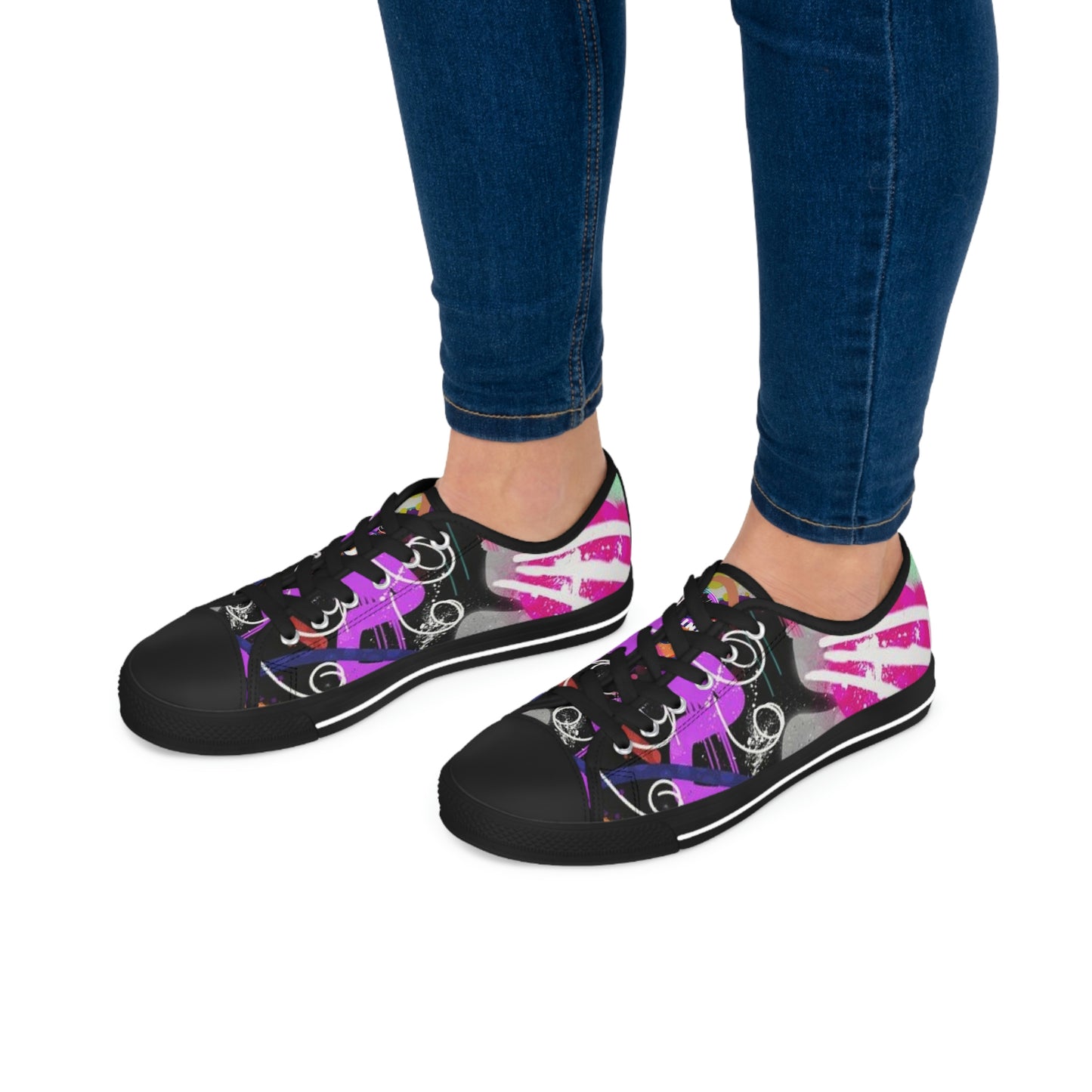 GE-KO’s Women's Low graffiti Top Sneakers