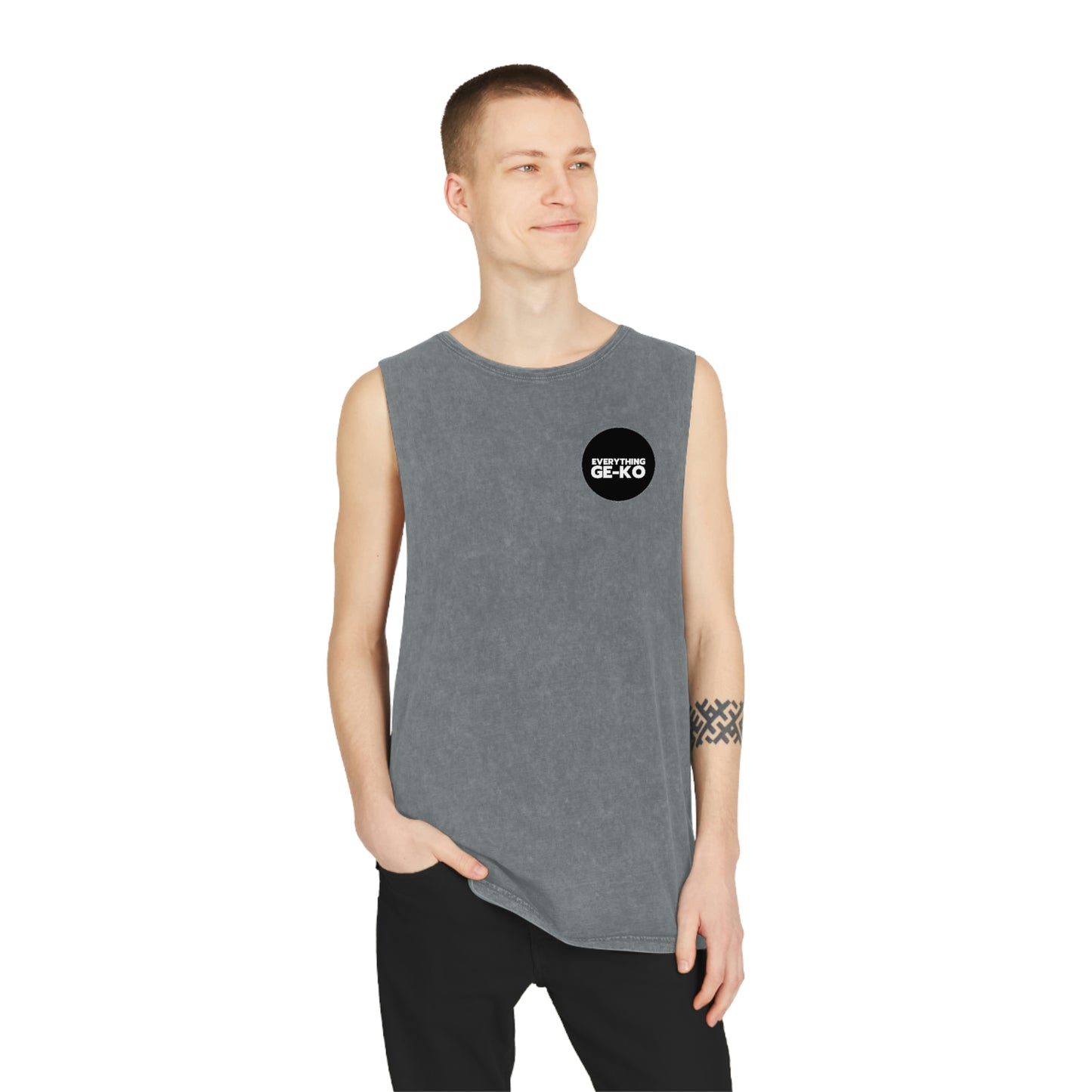 GE-KO’s B&W Unisex Stonewash Tank Top