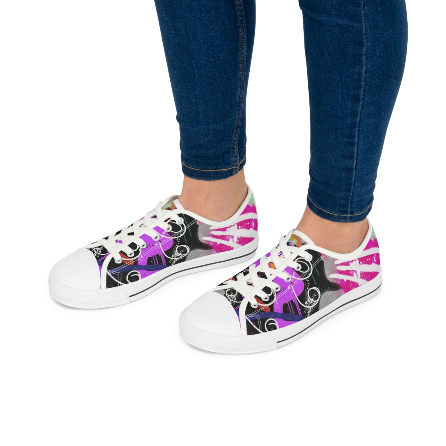 GE-KO’s Women's Low graffiti Top Sneakers