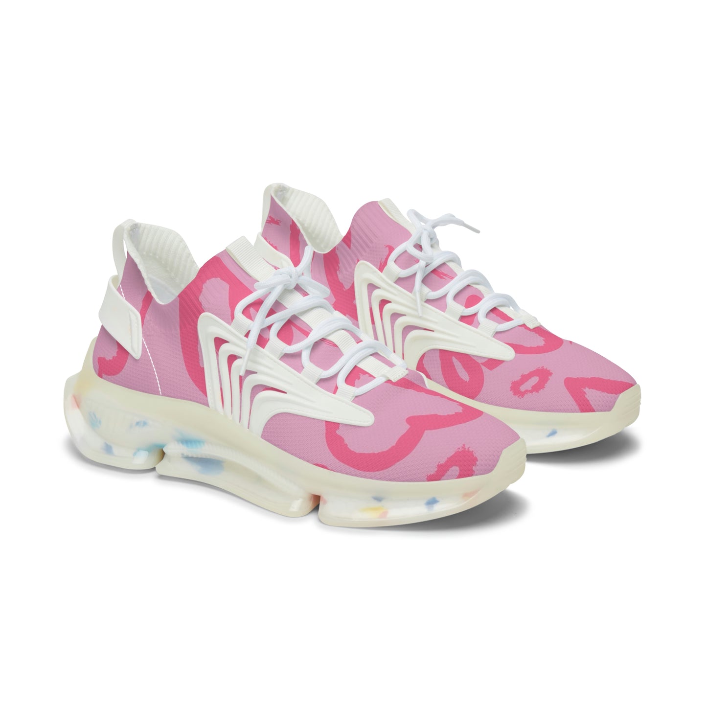 GE-KO’s Women's pink hearts Sneakers