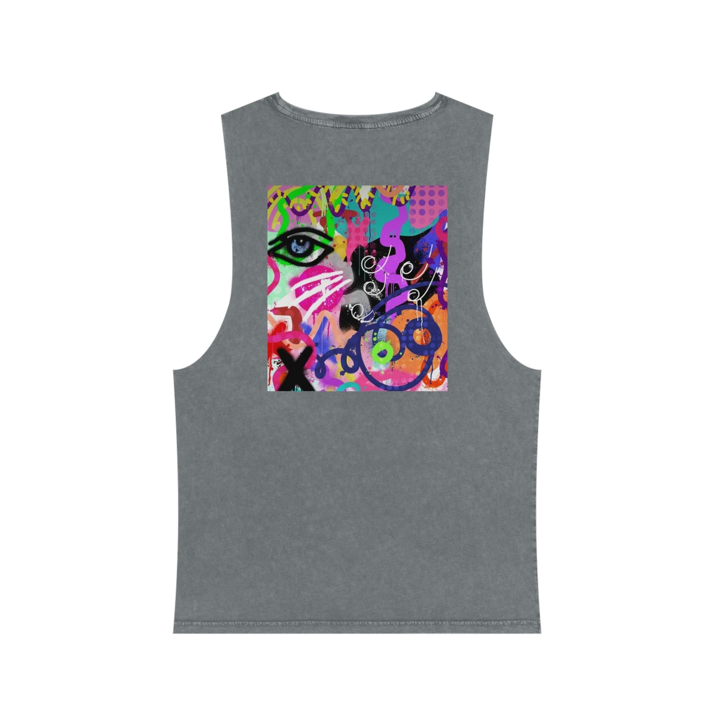 GE-KO’s graffiti Unisex Stonewash Tank Top