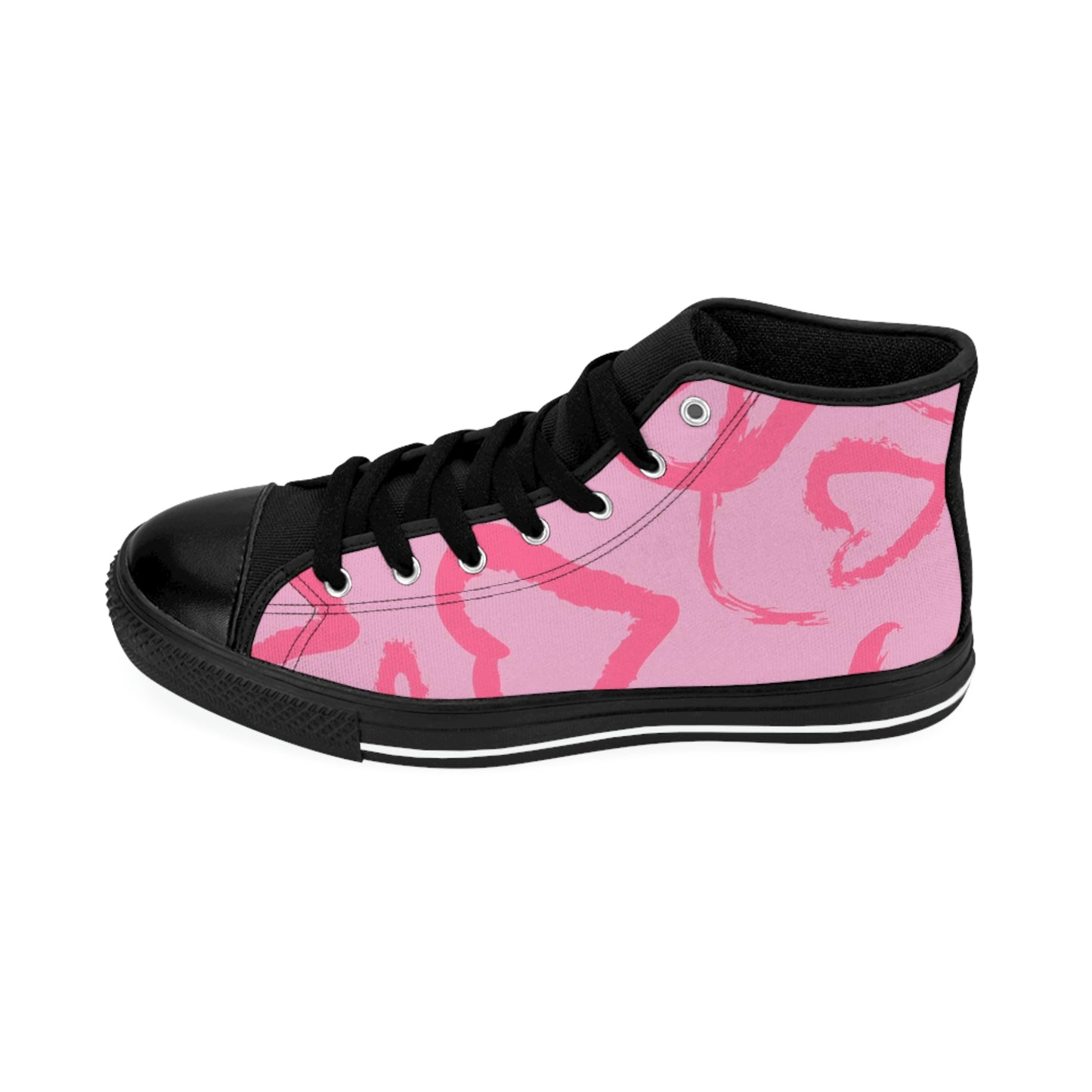 GE-KO’s Women's pink hearts Classic Sneakers