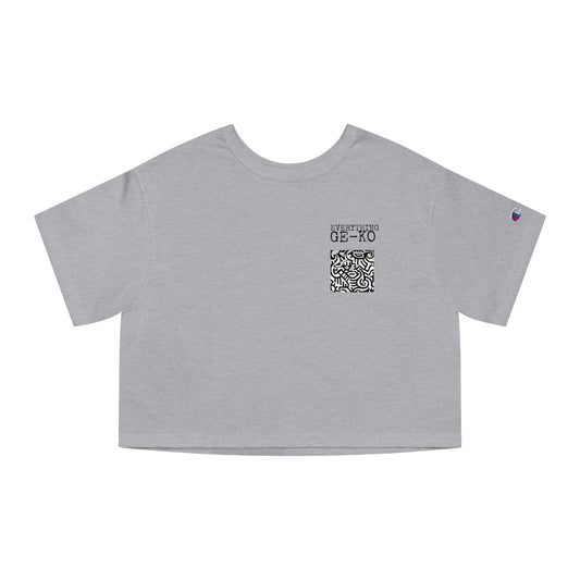 GE-KO’s (by Champion) Women's B&W Cropped T-Shirt