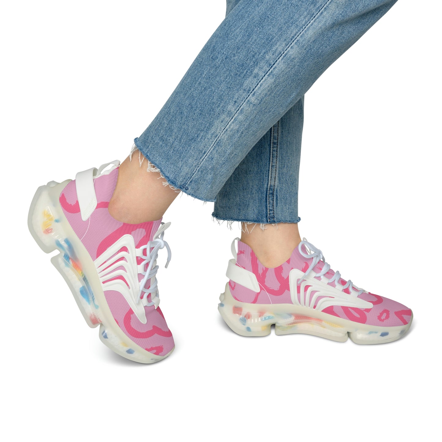 GE-KO’s Women's pink hearts Sneakers