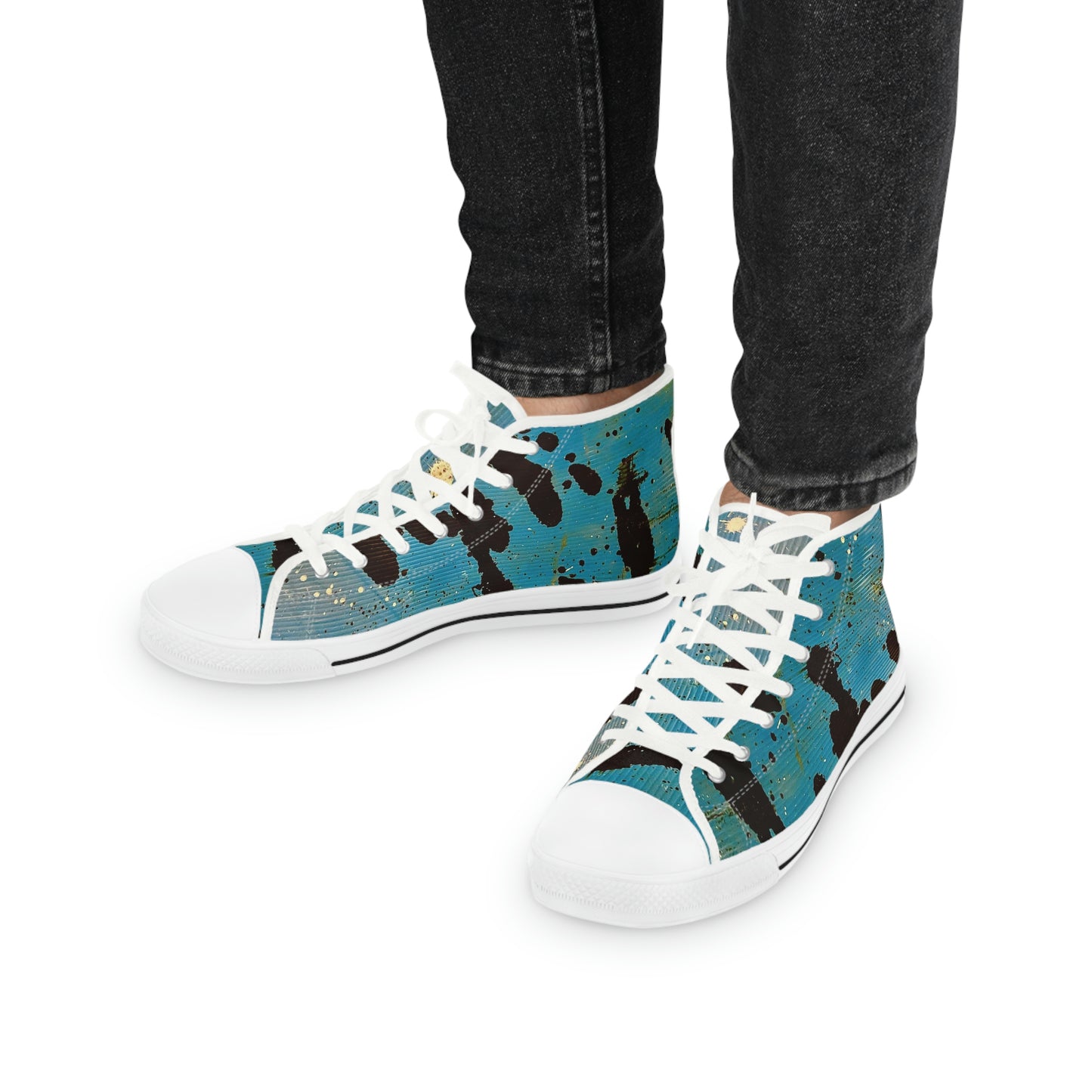 GE-KO’s Men's blue paint Sneakers