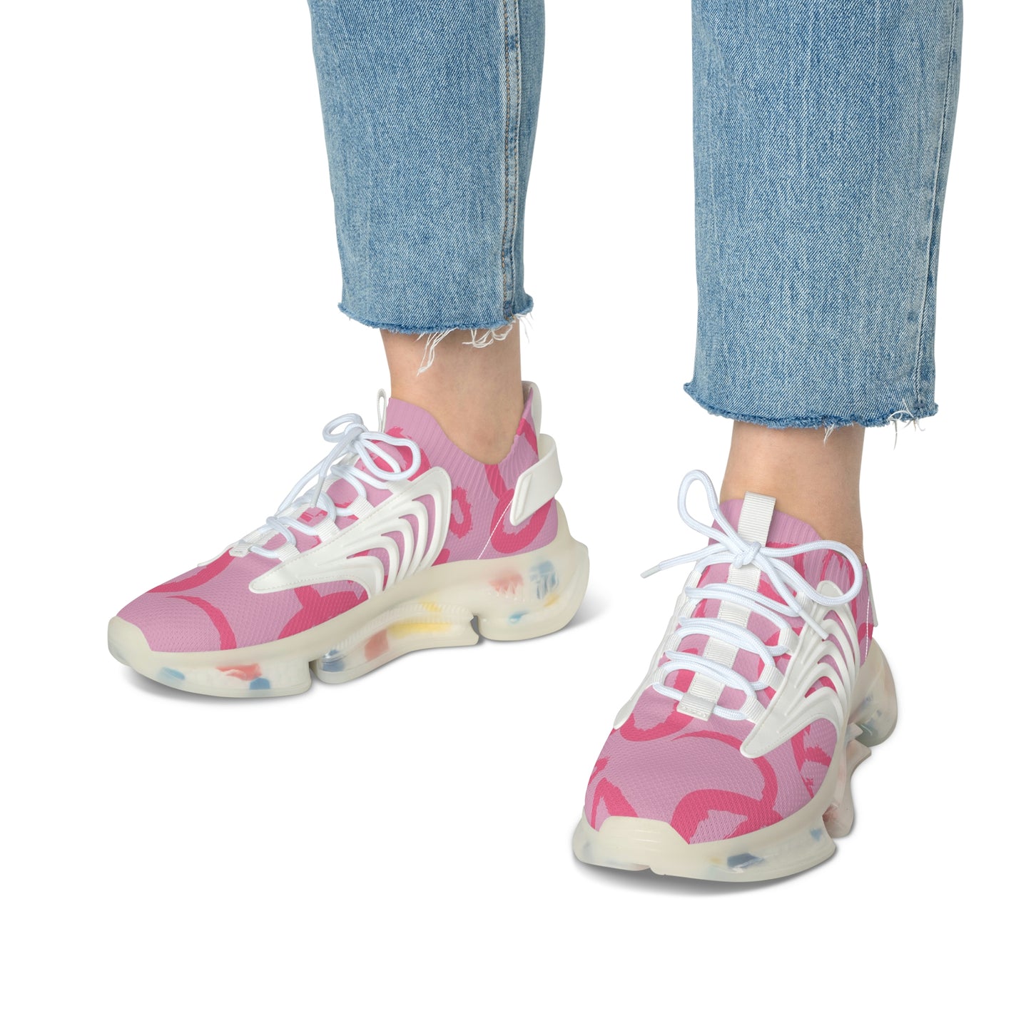 GE-KO’s Women's pink hearts Sneakers