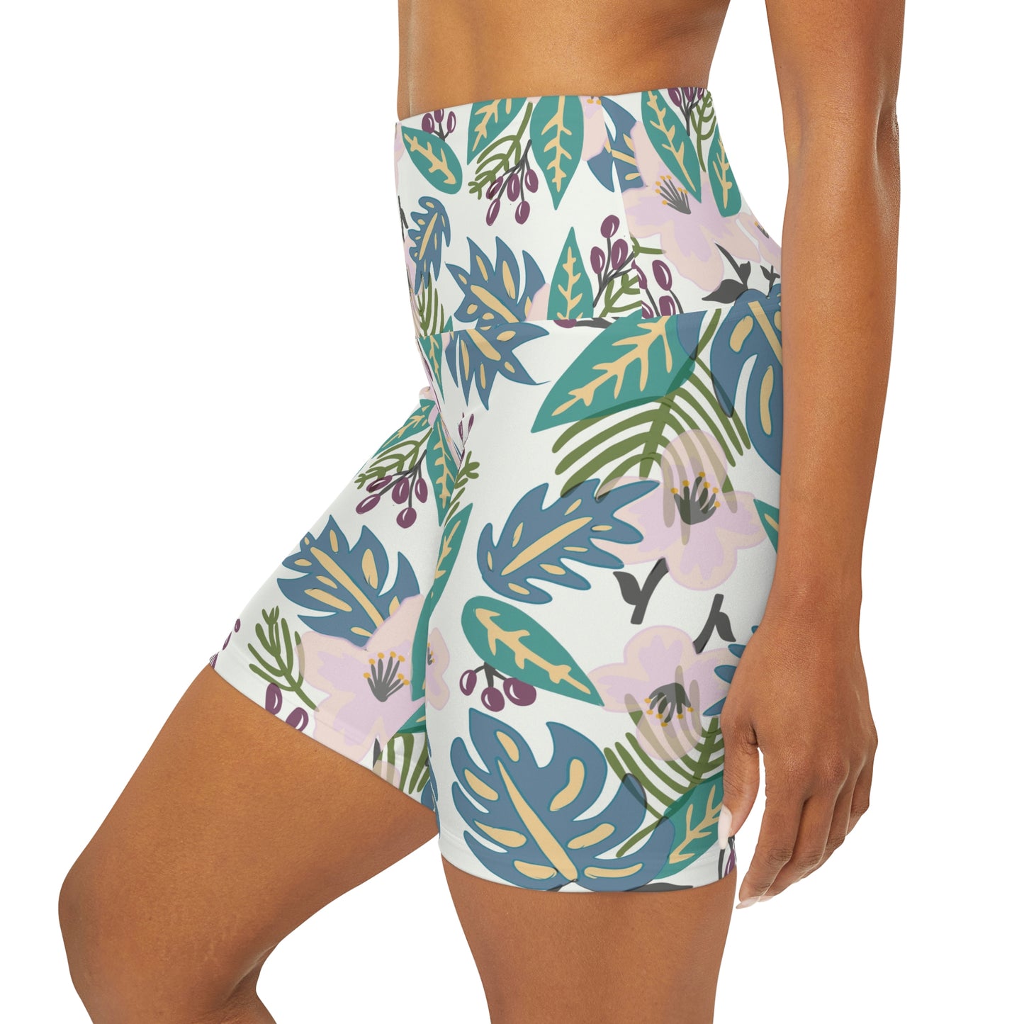 GE-KO’s floral High Waisted Yoga Shorts