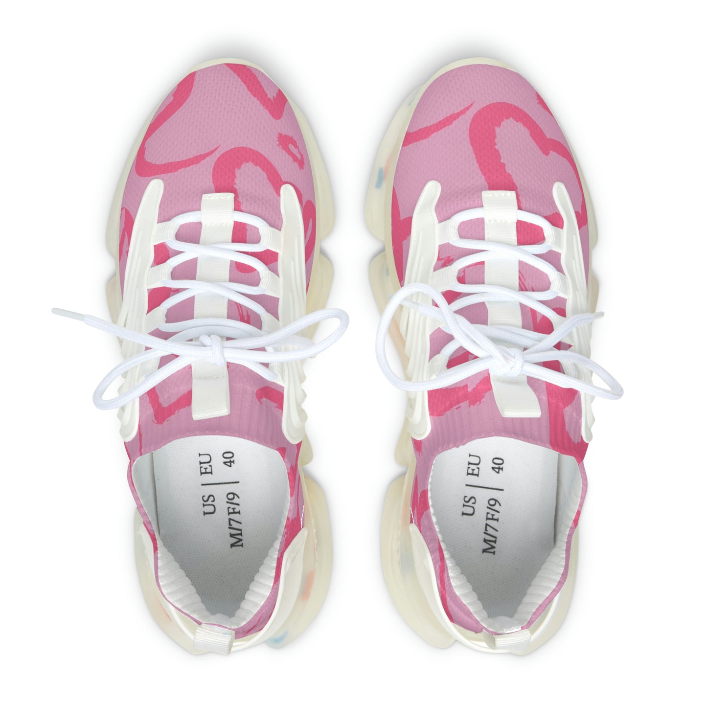 GE-KO’s Women's pink hearts Sneakers