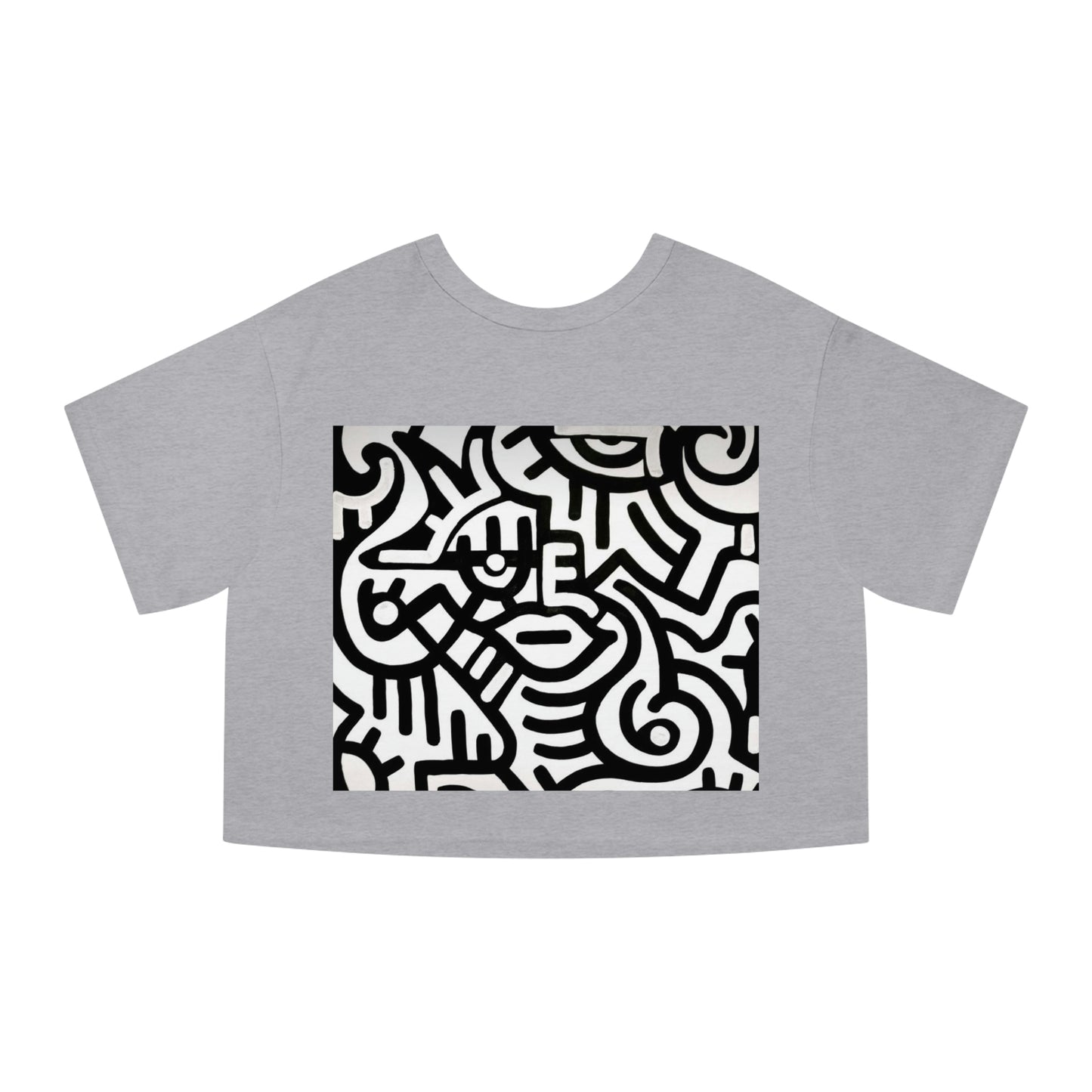 GE-KO’s (by Champion) Women's B&W Cropped T-Shirt