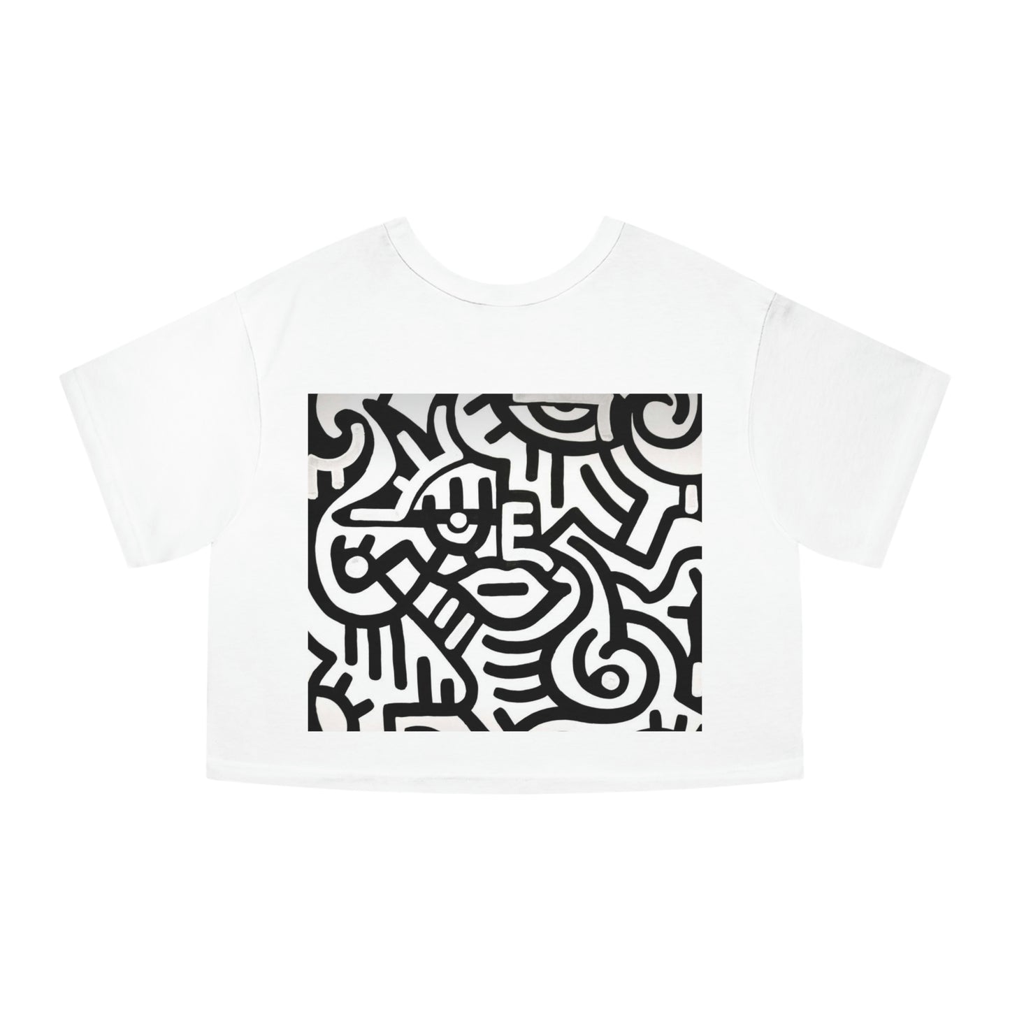 GE-KO’s (by Champion) Women's B&W Cropped T-Shirt