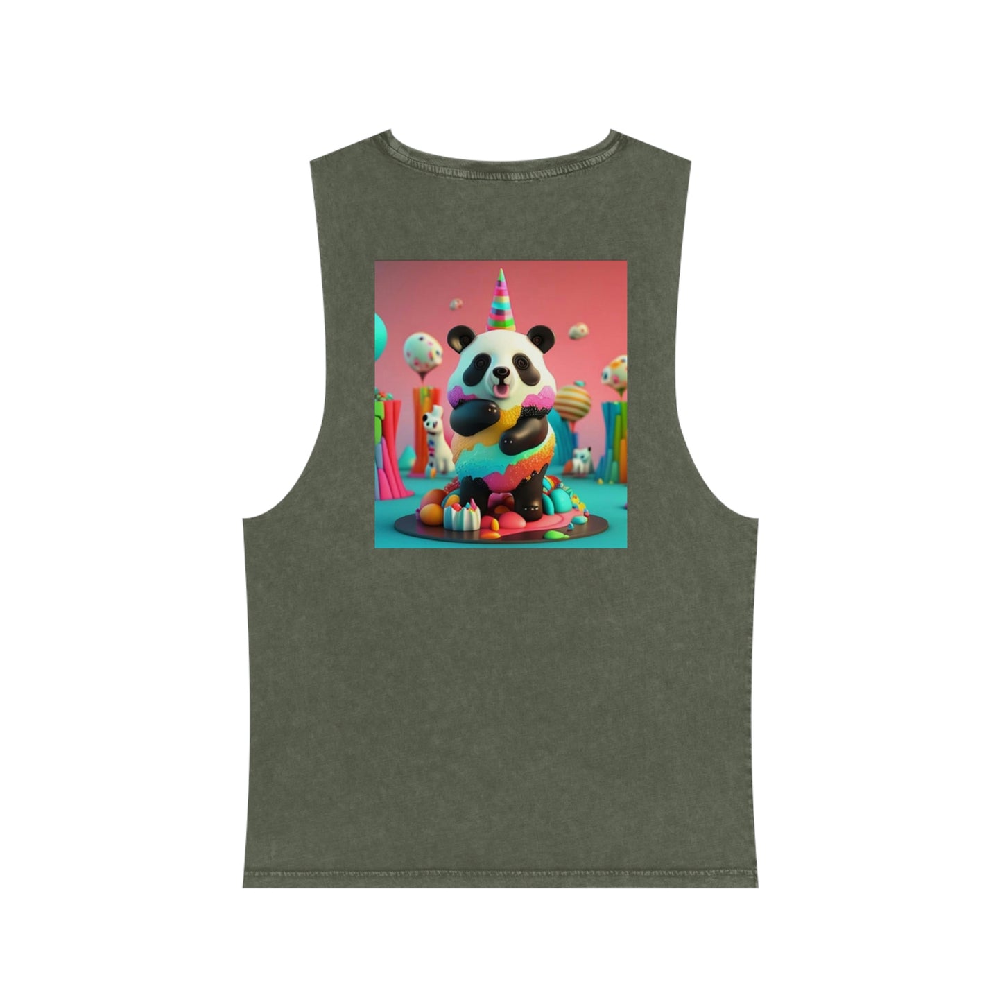 GE-KO’s Unisex Pandacorn Stonewash Tank Top