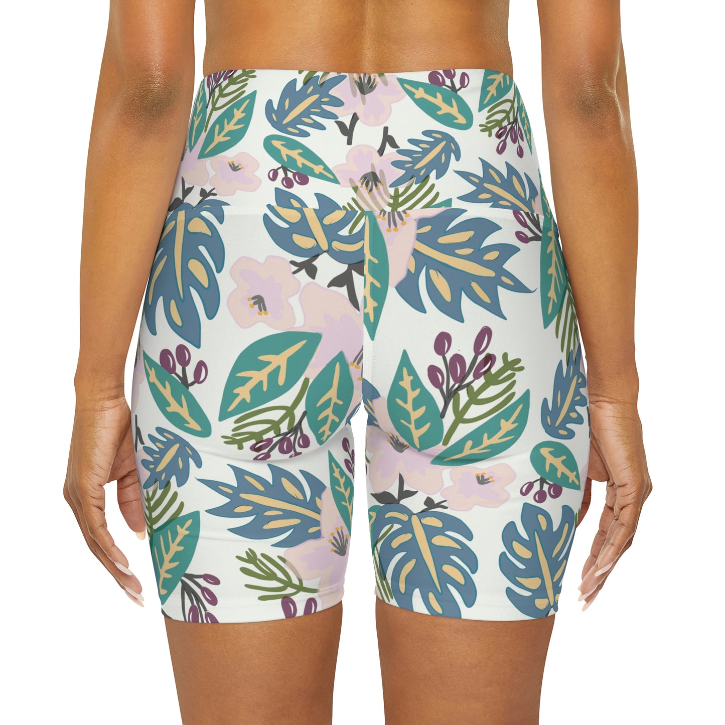 GE-KO’s floral High Waisted Yoga Shorts