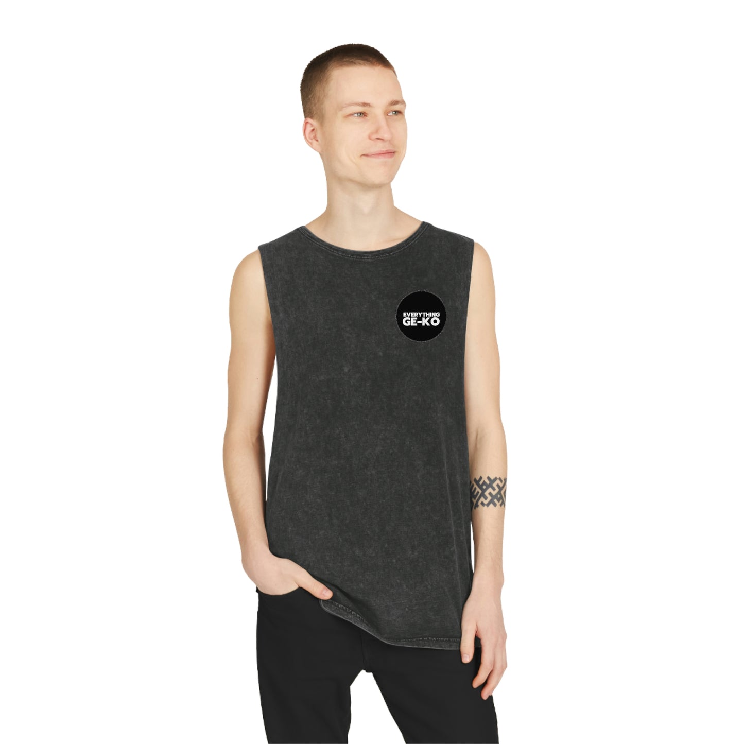 GE-KO’s B&W Unisex Stonewash Tank Top