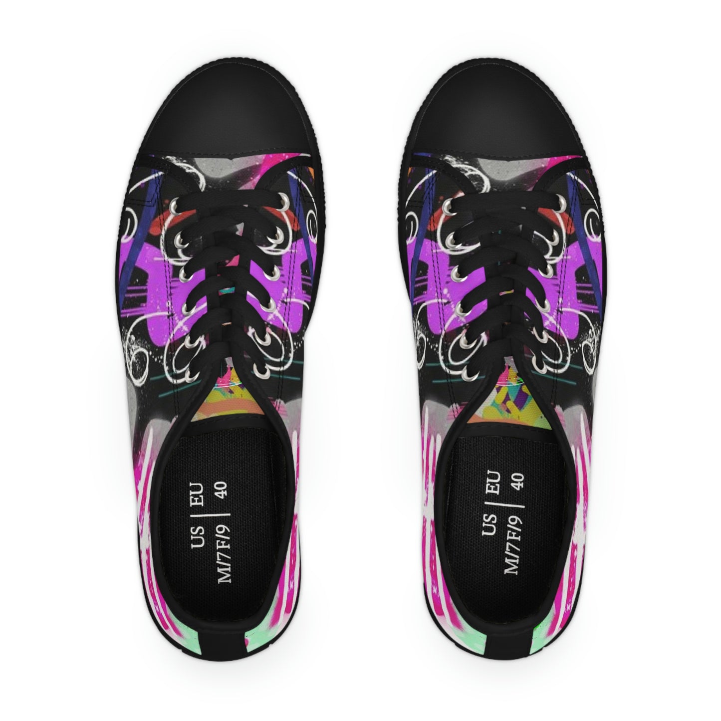 GE-KO’s Women's Low graffiti Top Sneakers