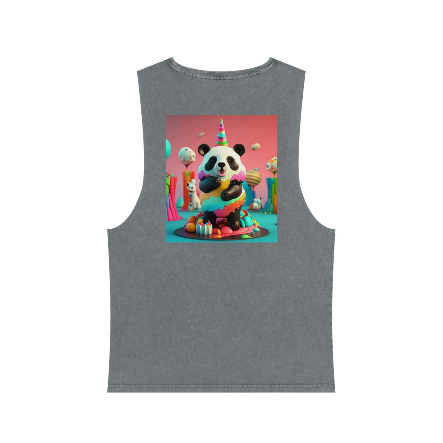 GE-KO’s Unisex Pandacorn Stonewash Tank Top