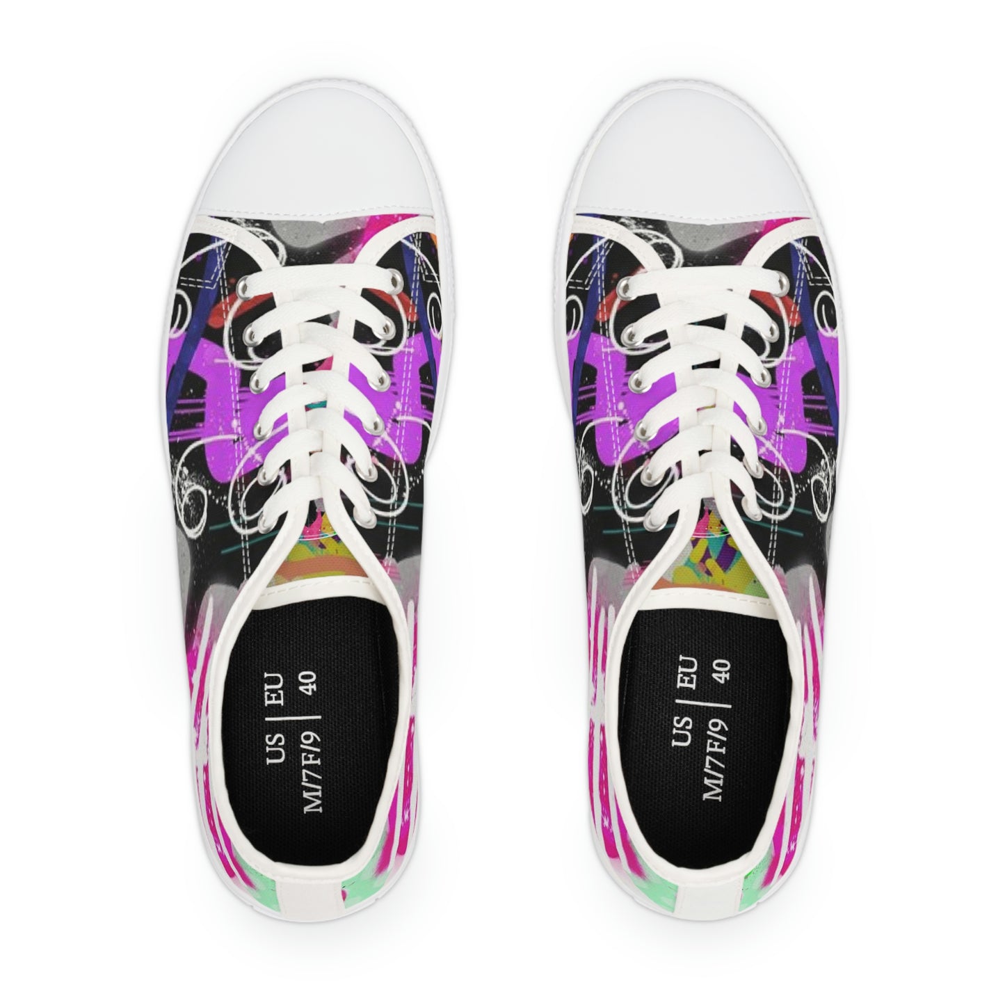 GE-KO’s Women's Low graffiti Top Sneakers