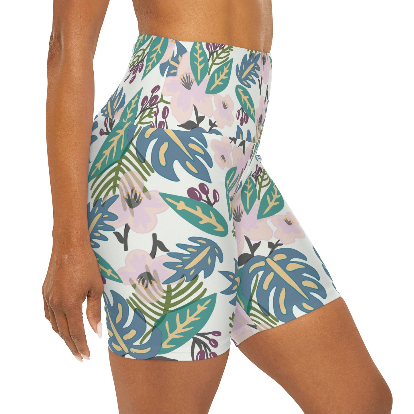 GE-KO’s floral High Waisted Yoga Shorts