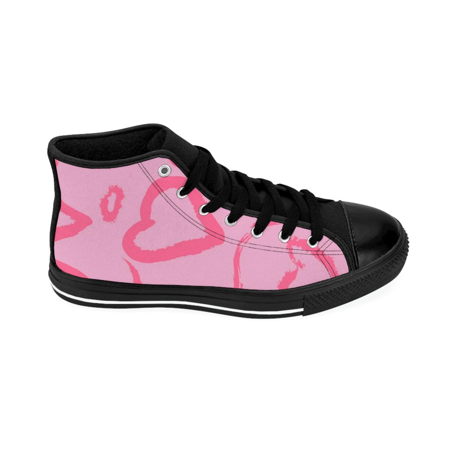 GE-KO’s Women's pink hearts Classic Sneakers