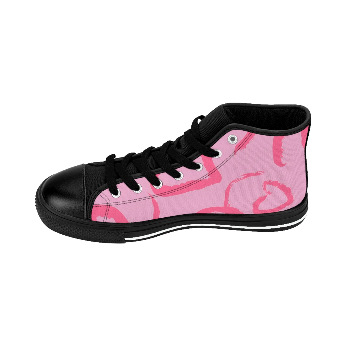 GE-KO’s Women's pink hearts Classic Sneakers