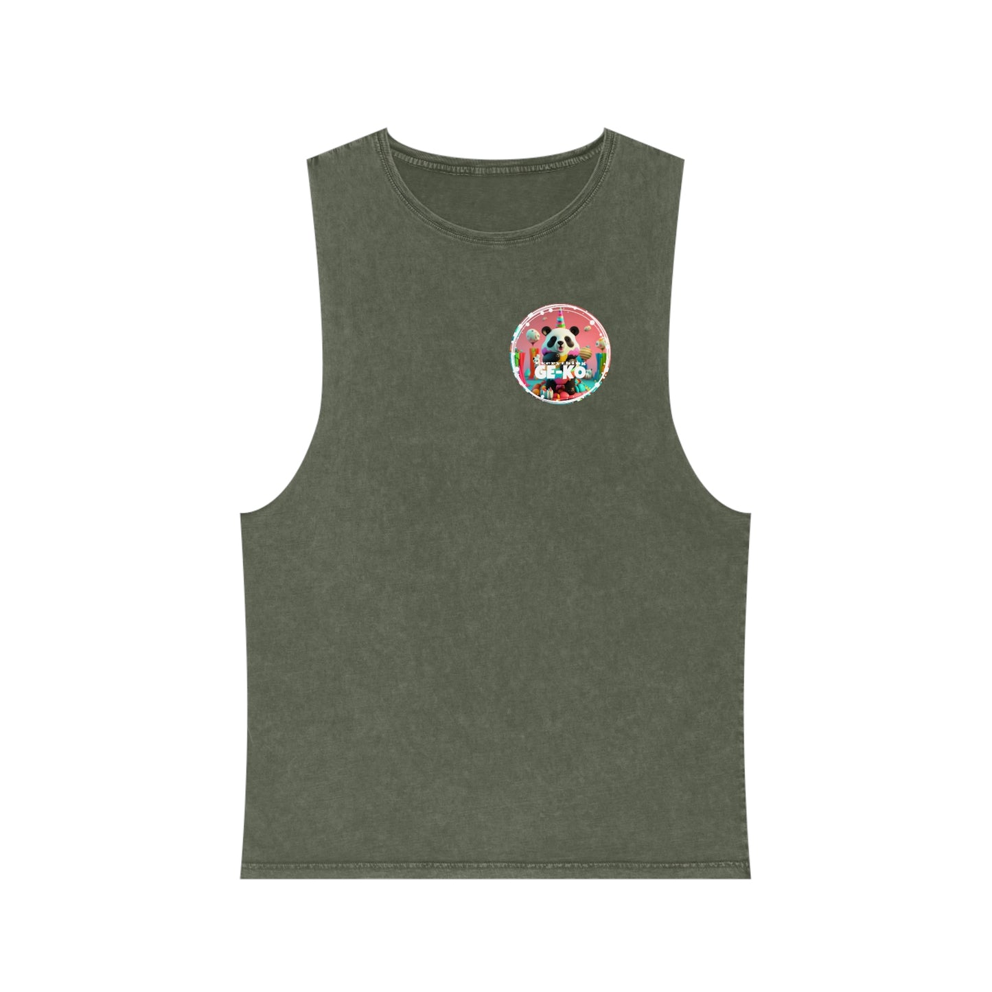 GE-KO’s Unisex Pandacorn Stonewash Tank Top