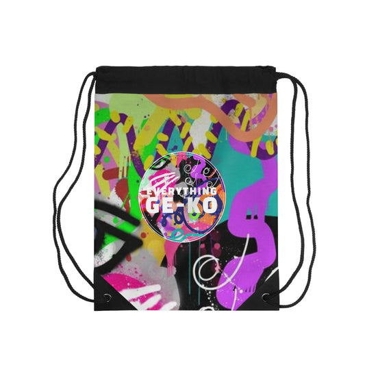 GEKO’s graffiti Drawstring Bag