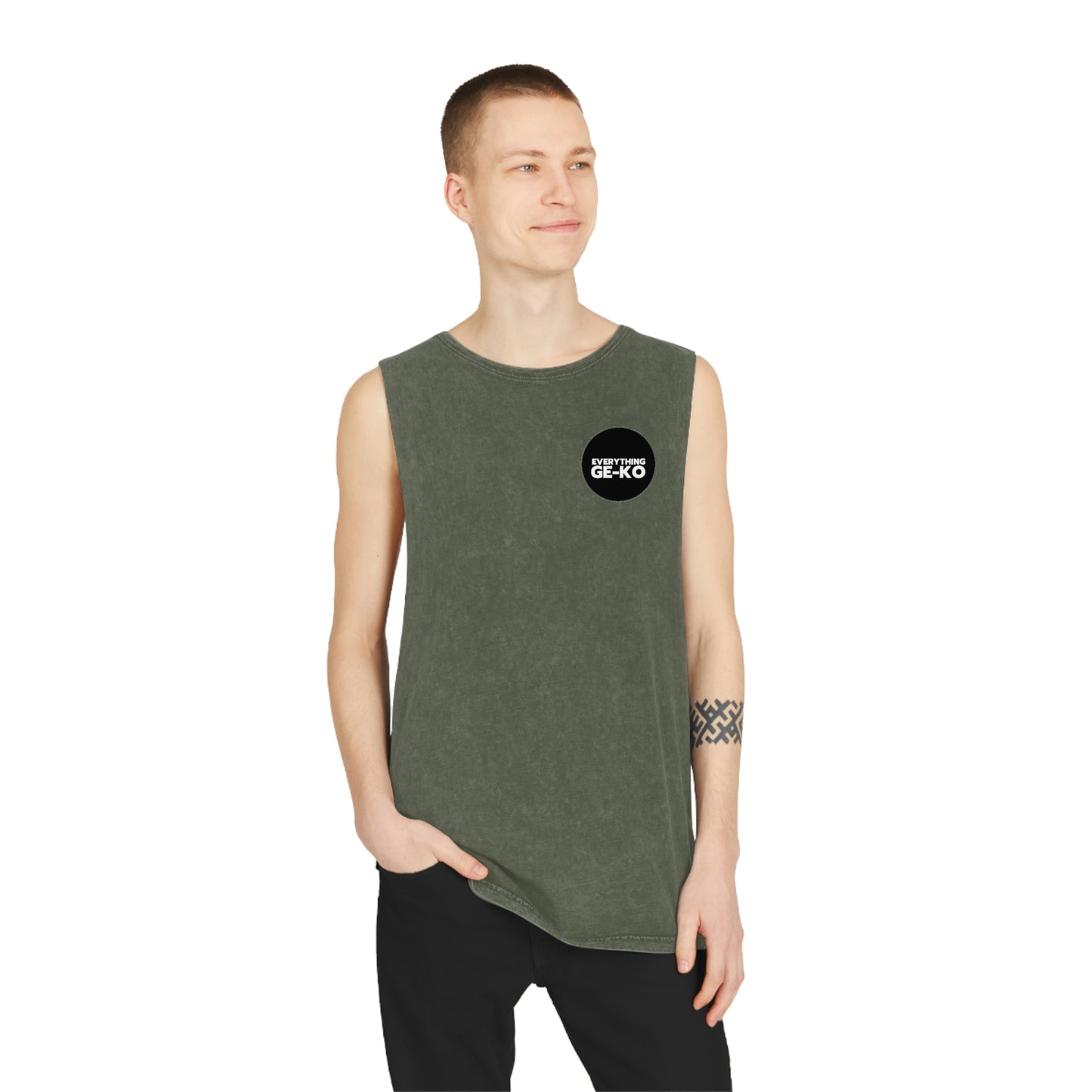 GE-KO’s B&W Unisex Stonewash Tank Top