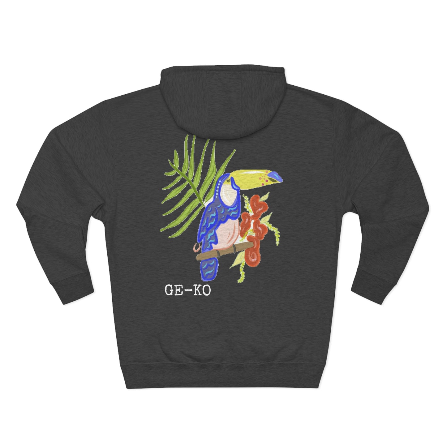 GE-KO’s Unisex Premium Pullover parrot Hoodie